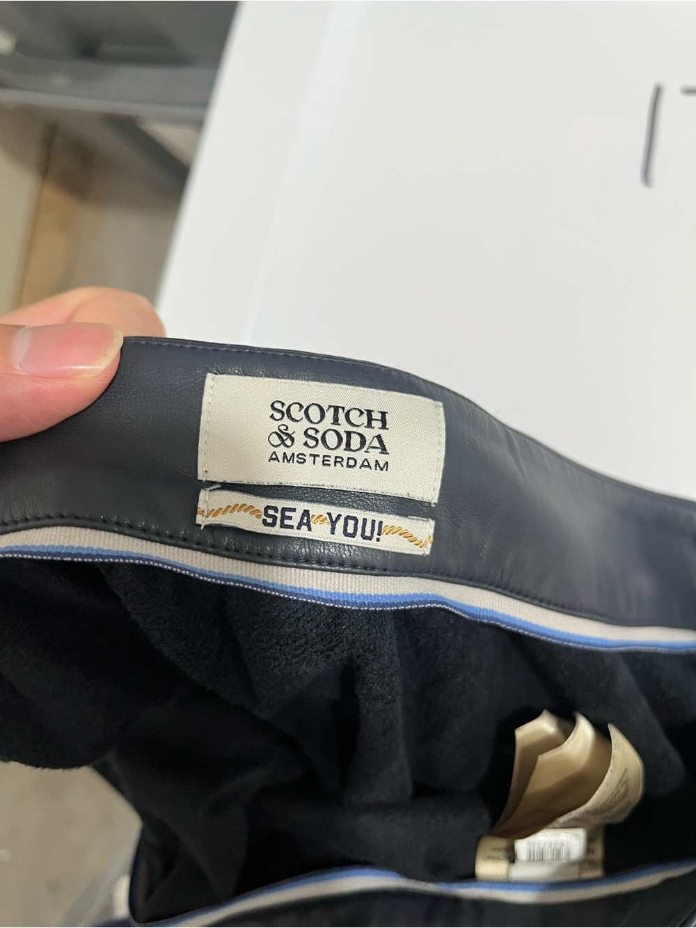 Scotch & Soda Navy Jacket with Cream Label Detail - Picture 10 of 11